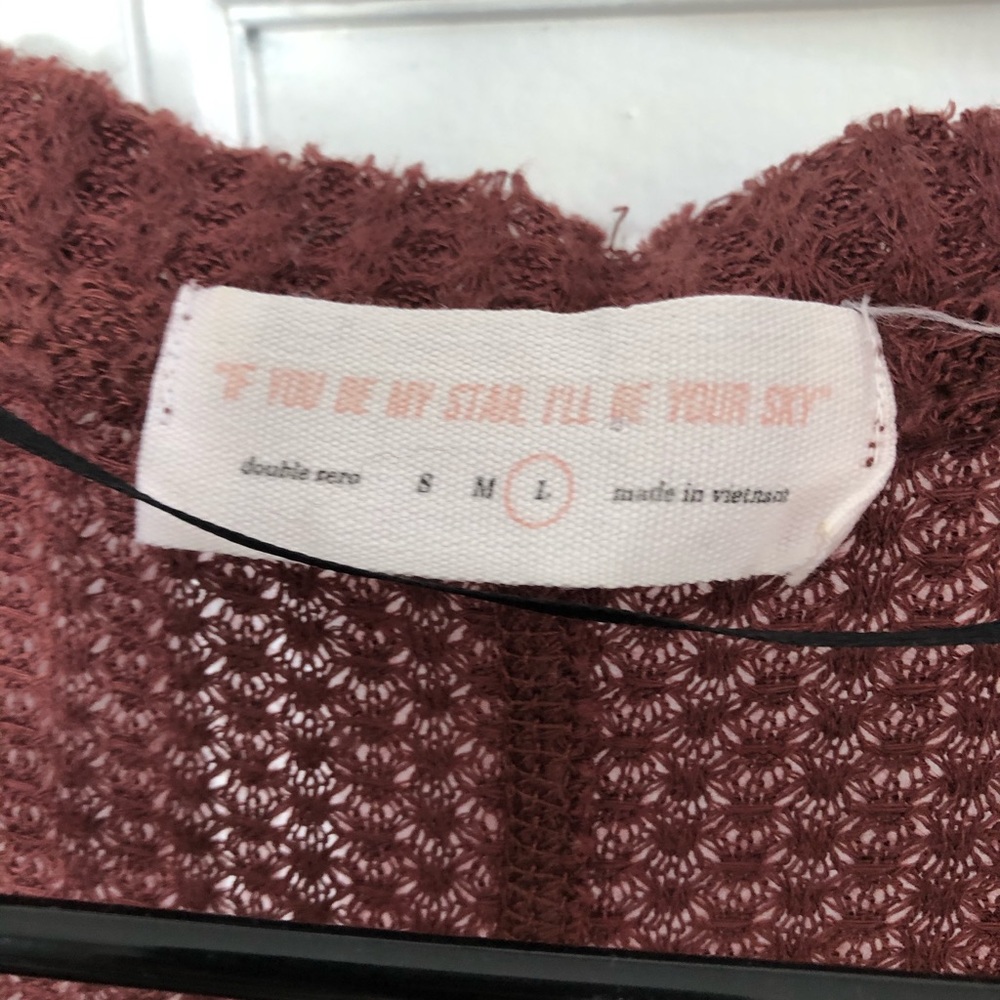 Rust waffle knit top - Picture 3 of 3